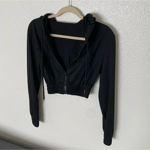 Cropped Zip-Up Hoodie